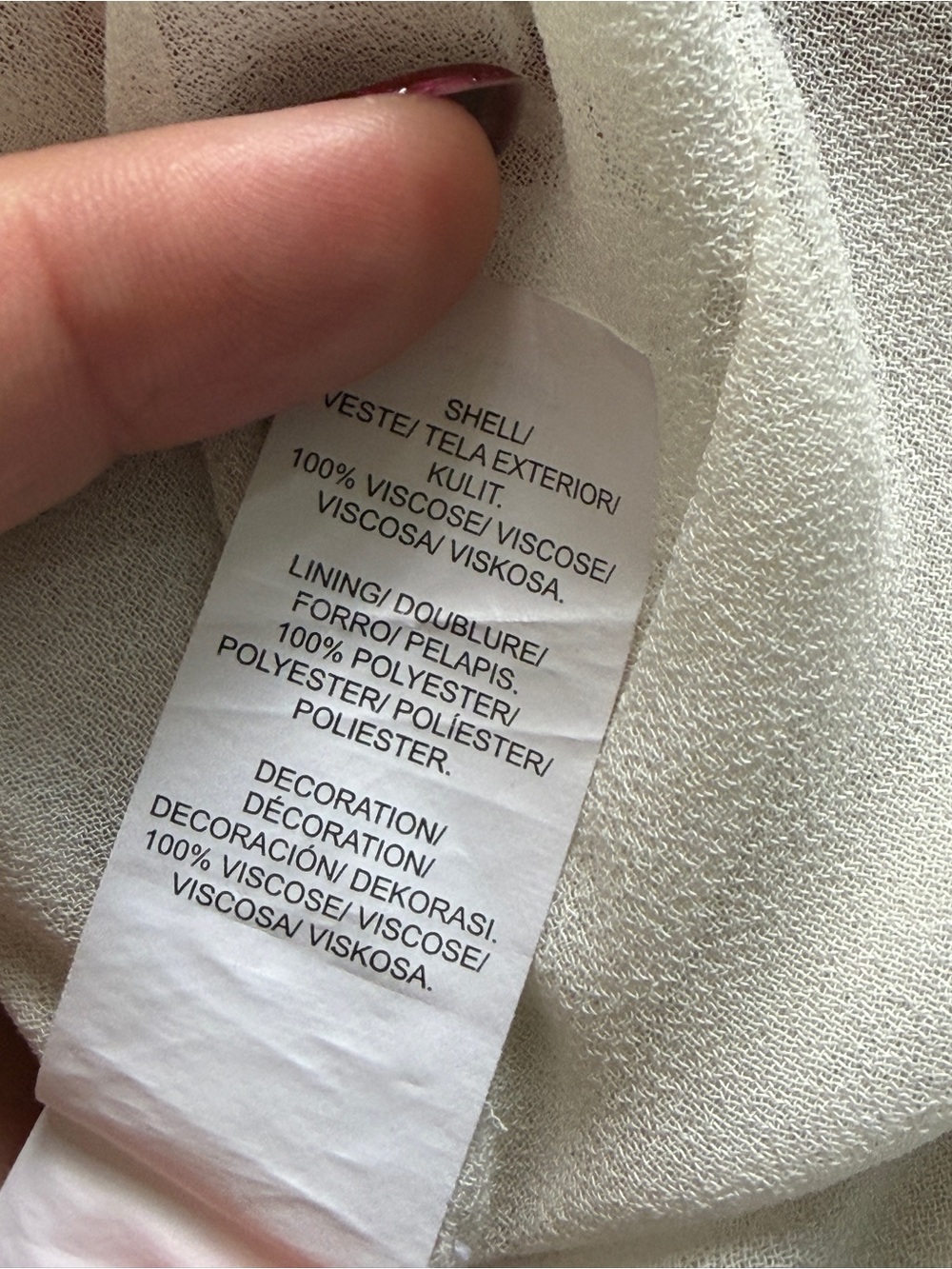Lucky Brand Cream Textured boho dress - Picture 8 of 11